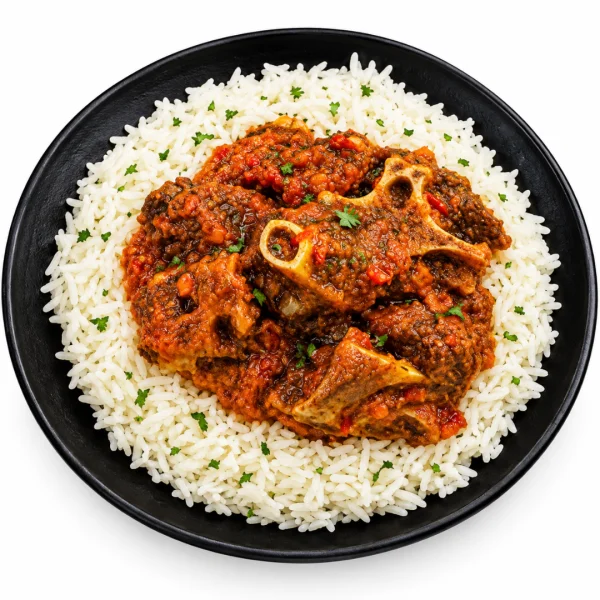 WHITE RICE AND STEW